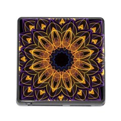 Yellow Purple Lotus Mandala Memory Card Reader With Storage (square) by Zandiepants