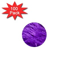 Purple Tresses 1  Mini Button Magnet (100 Pack)