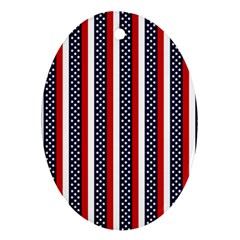 Patriot Stripes Oval Ornament by StuffOrSomething