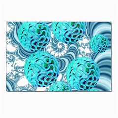 Teal Sea Forest, Abstract Underwater Ocean Postcard 4 x 6  (10 Pack) by DianeClancy