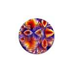 Winter Crystal Palace, Abstract Cosmic Dream Golf Ball Marker Front