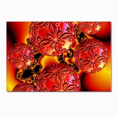  Flame Delights, Abstract Red Orange Postcards 5  X 7  (10 Pack) by DianeClancy