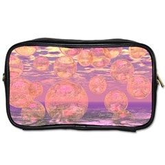 Glorious Skies, Abstract Pink And Yellow Dream Travel Toiletry Bag (two Sides) by DianeClancy