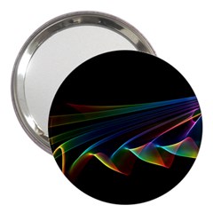  Flowing Fabric Of Rainbow Light, Abstract  3  Handbag Mirror by DianeClancy