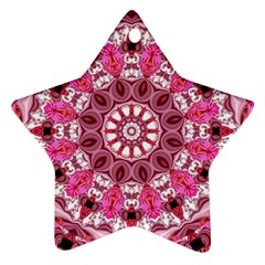 Twirling Pink, Abstract Candy Lace Jewels Mandala  Star Ornament