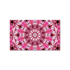 Twirling Pink, Abstract Candy Lace Jewels Mandala  Sticker (rectangle)