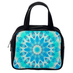 Blue Ice Goddess, Abstract Crystals Of Love Classic Handbag (one Side)
