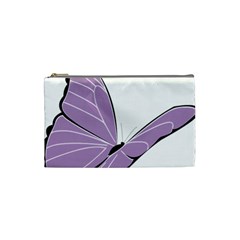 Purple Awareness Butterfly 2 Cosmetic Bag (small) by FunWithFibro