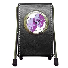 Comedy & Tragedy Of Chronic Pain Stationery Holder Clock by FunWithFibro