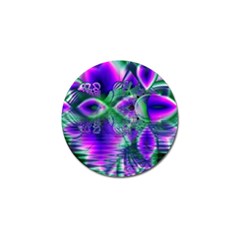 Evening Crystal Primrose, Abstract Night Flowers Golf Ball Marker by DianeClancy