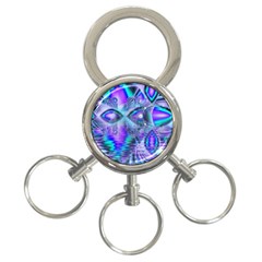 Peacock Crystal Palace Of Dreams, Abstract 3-ring Key Chain by DianeClancy