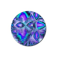 Peacock Crystal Palace Of Dreams, Abstract Drink Coaster (round) by DianeClancy