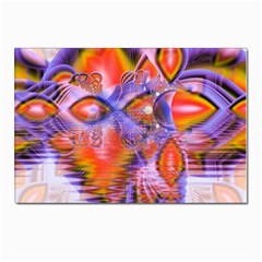 Crystal Star Dance, Abstract Purple Orange Postcard 4 x 6  (10 Pack) by DianeClancy