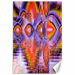Crystal Star Dance, Abstract Purple Orange Canvas 20  X 30  (unframed) by DianeClancy
