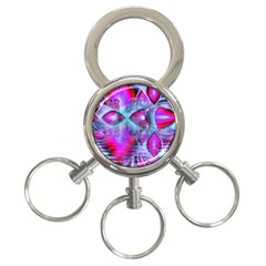 Crystal Northern Lights Palace, Abstract Ice  3-ring Key Chain by DianeClancy