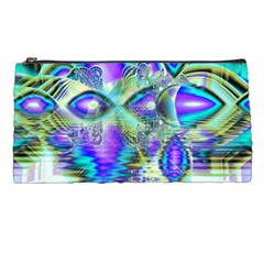 Abstract Peacock Celebration, Golden Violet Teal Pencil Case by DianeClancy