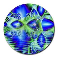 Irish Dream Under Abstract Cobalt Blue Skies Round Mousepad by DianeClancy