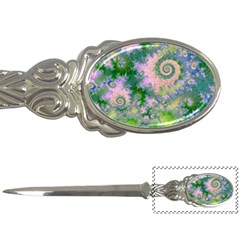 Rose Apple Green Dreams, Abstract Water Garden Letter Opener by DianeClancy