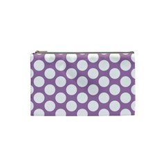 Lilac Polkadot Cosmetic Bag (small) by Zandiepants