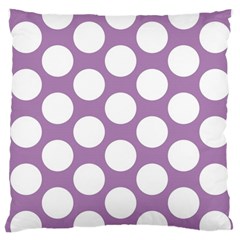 Lilac Polkadot Large Cushion Case (single Sided)  by Zandiepants