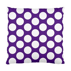Purple Polkadot Cushion Case (two Sided)  by Zandiepants