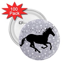 Unicorn On Starry Background 2 25  Button (100 Pack) by StuffOrSomething