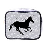 Unicorn on Starry Background Mini Travel Toiletry Bag (One Side) Front