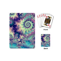 Violet Teal Sea Shells, Abstract Underwater Forest Playing Cards (mini) by DianeClancy