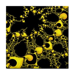 Special Fractal 04 Yellow Ceramic Tile by ImpressiveMoments