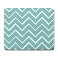 Blue And White Chevron Large Mouse Pad (rectangle)