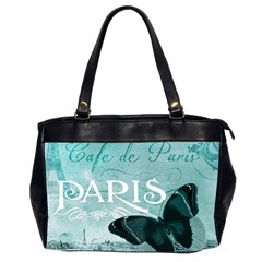 Paris Butterfly Oversize Office Handbag (two Sides)