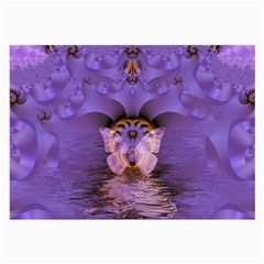 Artsy Purple Awareness Butterfly Glasses Cloth (large, Two Sided) by FunWithFibro