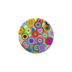 Psychedelic Flowers Golf Ball Marker 10 Pack