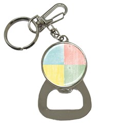 Pastel Textured Squares Bottle Opener Key Chain by StuffOrSomething