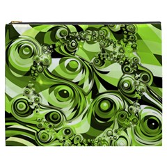 Retro Green Abstract Cosmetic Bag (xxxl)