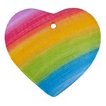 Acrylic Rainbow Heart Ornament Front