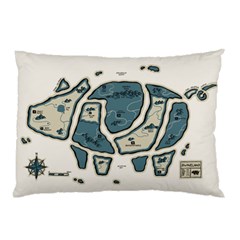 Map Of The Swine Islands Pillow Case