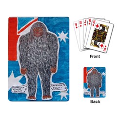 Big Foot A, Australia Flag Playing Cards Single Design by creationtruth
