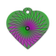 Pattern Dog Tag Heart (two Sided)