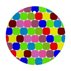 Color Round Ornament (two Sides)