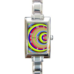 Color Rectangular Italian Charm Watch