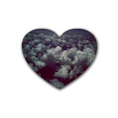 Through The Evening Clouds Drink Coasters 4 Pack (heart)  by ArtRave2