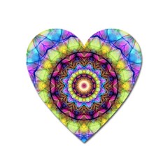 Rainbow Glass Magnet (heart) by Zandiepants