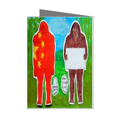 2 Yeh Ren,text & Flag In Forest  Mini Greeting Card (8 Pack) by creationtruth