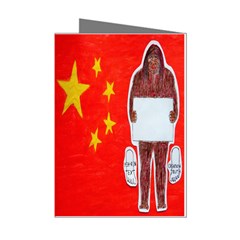 Yeh Ren Text On Chinese Flag  Mini Greeting Card (8 Pack) by creationtruth