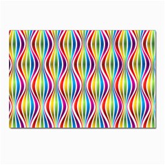 Rainbow Waves Postcard 4 x 6  (10 Pack) by Colorfulplayground