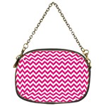 Hot Pink And White Zigzag Chain Purse (Two Sided)  Back