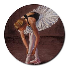 Ballerina 8  Mouse Pad (round) by TonyaButcher