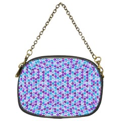 Purple Blue Cubes Chain Purse (two Sided)  by Zandiepants