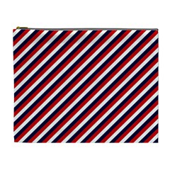 Diagonal Patriot Stripes Cosmetic Bag (xl) by StuffOrSomething